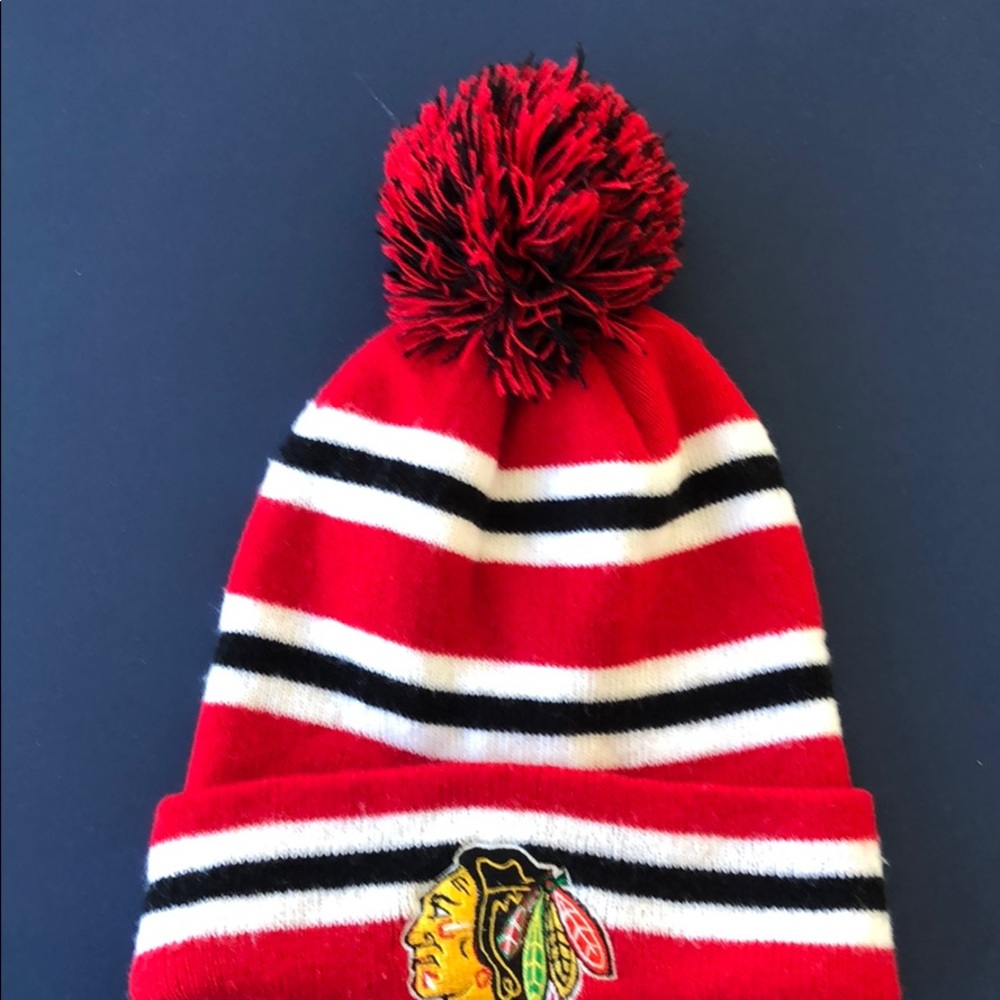 Blackhawks knit hat